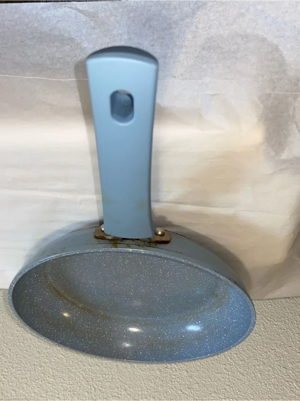 Revolution Powder Blue Nonstick Fry Pan with Soft-Touch Handle Size Medium